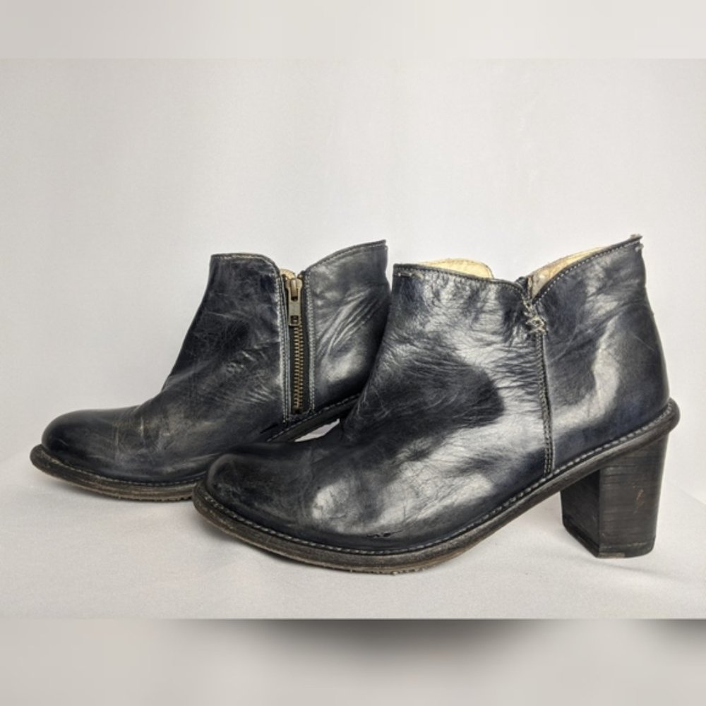 Bed Stu Slate Gray Series Heeled Booties Sz 8